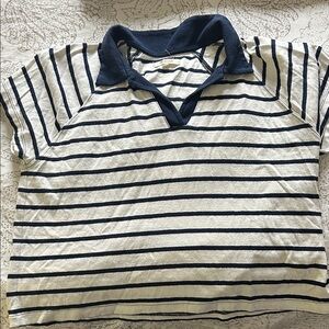 Madewell Polo with Navy Stripes